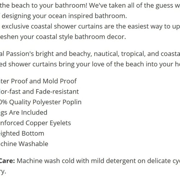 Sea Turtle Life Shower Curtain - Picture 4 of 4